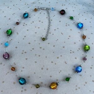 Crystal glass necklace